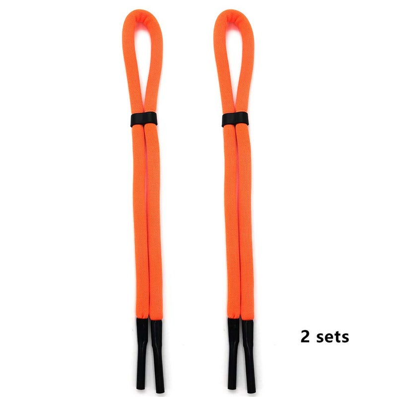 Decker Floating Sunglass Strap 2 Pcs Pack Glasses Float Eyewear Retainer for surfing Sailboat Swimming (Orange) - Image 2